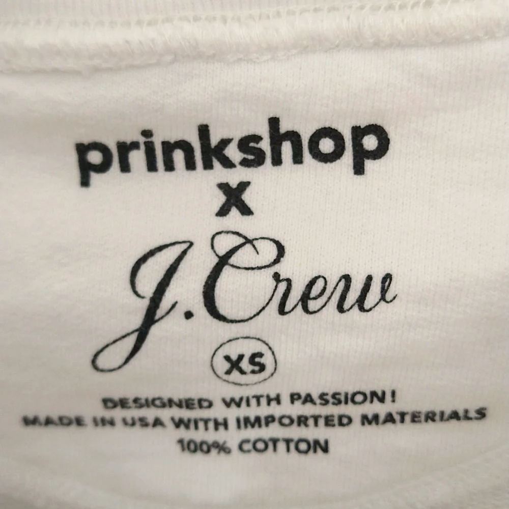 J. Crew x Prinkshop "Power Woman" White Sweatshirt Top - Picture 5 of 6